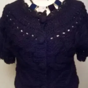 Gilet grosse maille de couleur noir