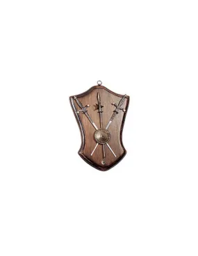 Panoplie-porte-clés avec épées, bouclier et hallebarde ⚔️ Boutique Épées